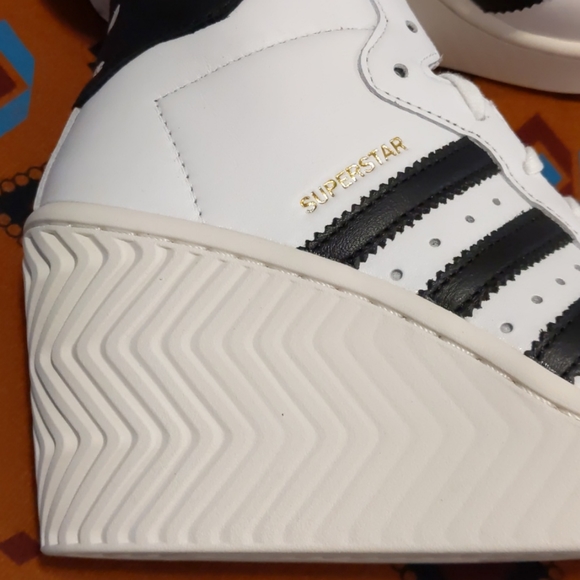 NWT adidas Originals Superstar Ellure Wedge Shoes - Picture 10 of 12